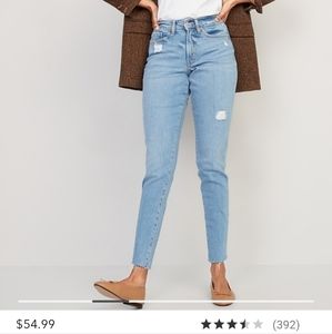 High Rise Curvy OG Straight Distressed Jeans